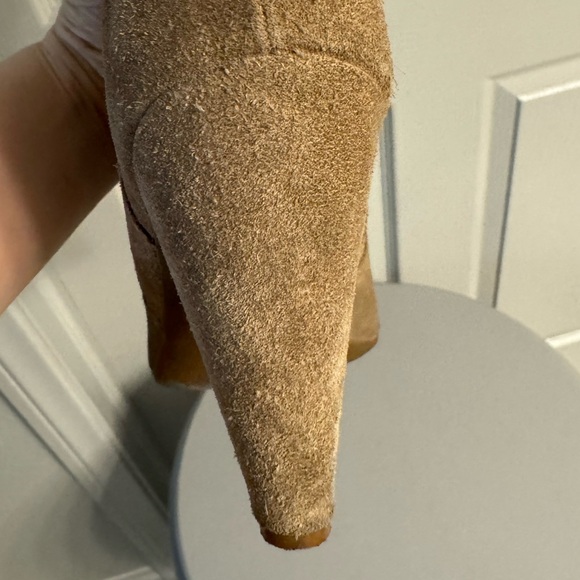 Fornarina taupe genuine suede boots 2000s vintage size 39 slouch style - Picture 12 of 16